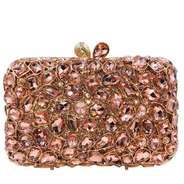 Brown Crystal Evening Clutch - SnaggIt