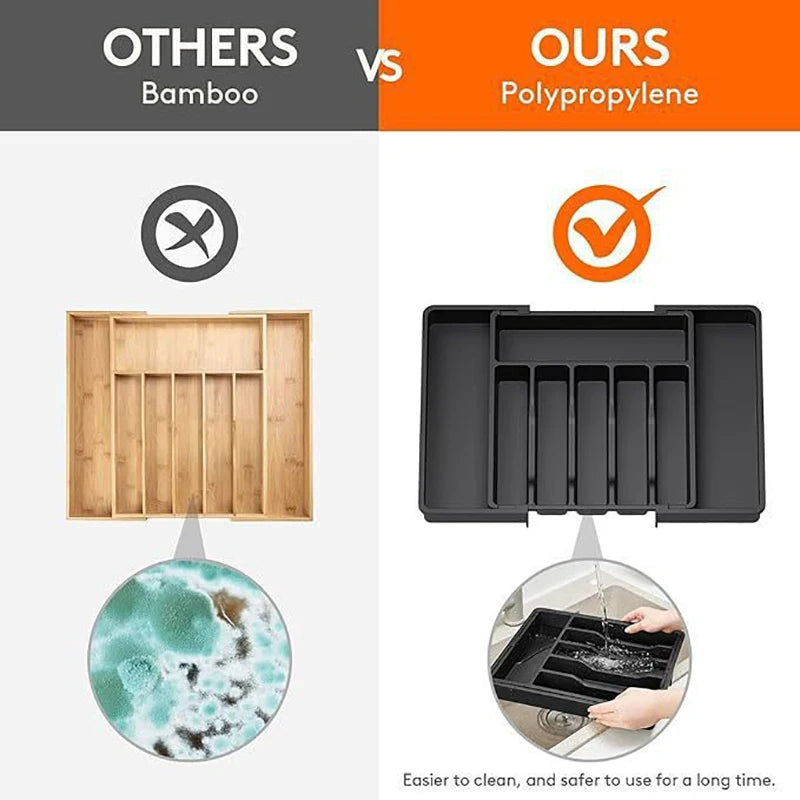 Expandable Cutlery Drawer Organizer by Snagg A Tray