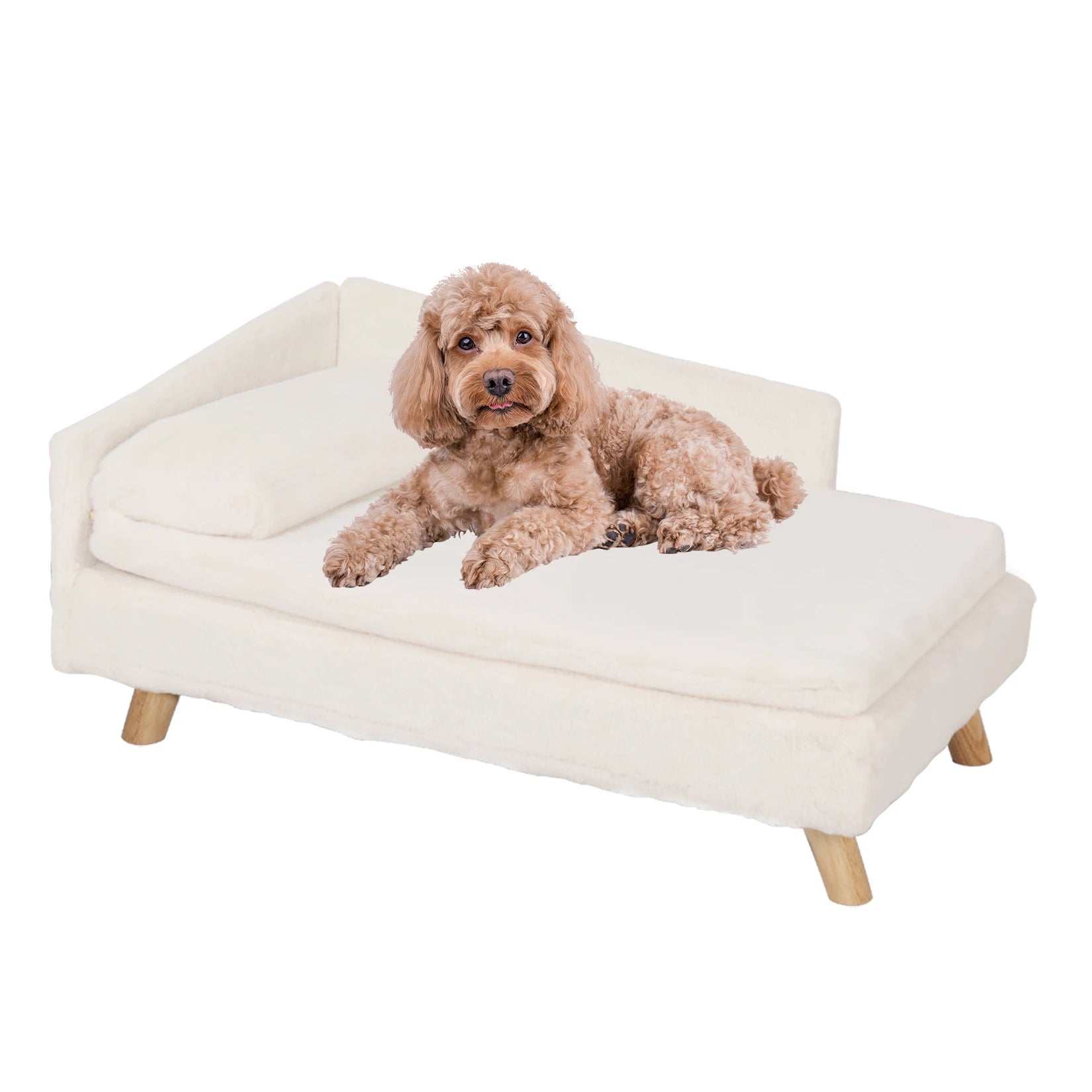 Elevated Pet Sofa Bed with Solid Wood Legs by Snagg A Pet Lounge