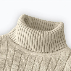 Men’s Essential Turtleneck Pullover | 2026 Winter High-Neck Knitted Sweater