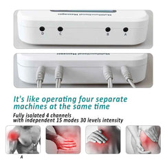 4 Channel TENS & EMS Physiotherapy Machine – 30 Level Muscle Stimulator