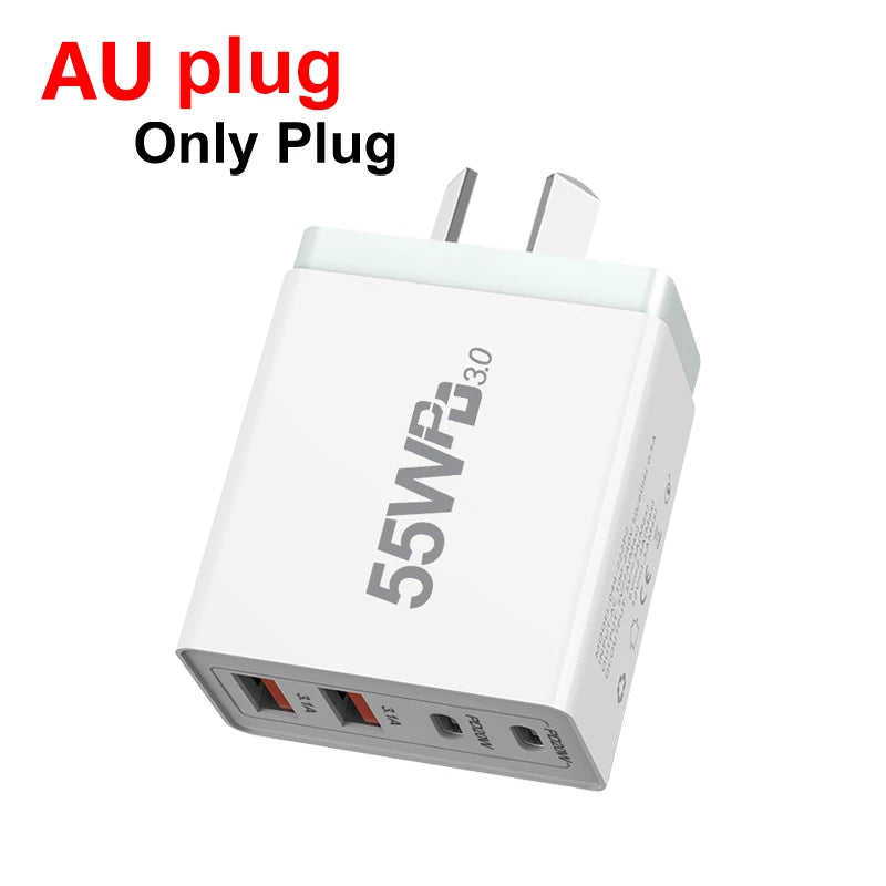 EU/US/UK/AU Plug USB Quick Charging Adapter by Snagg An Adapter