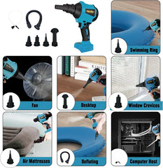 High Volume Cordless Compressed Air Duster - 50,000 RPM Brushless Motor & Multi Function Inflator