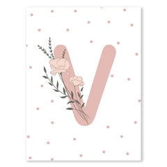 Pink Butterfly And Letters Wall Art by Snagg A Print