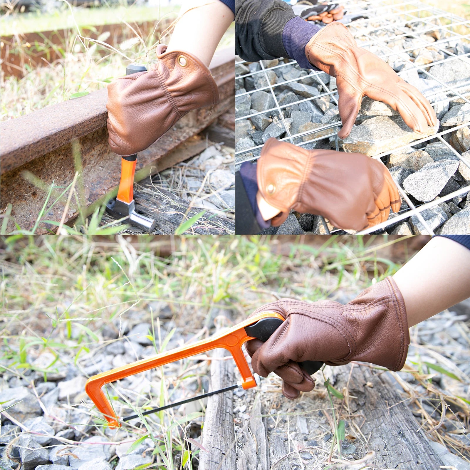 Brown Leather Work Gloves for by Snagg A Gloves