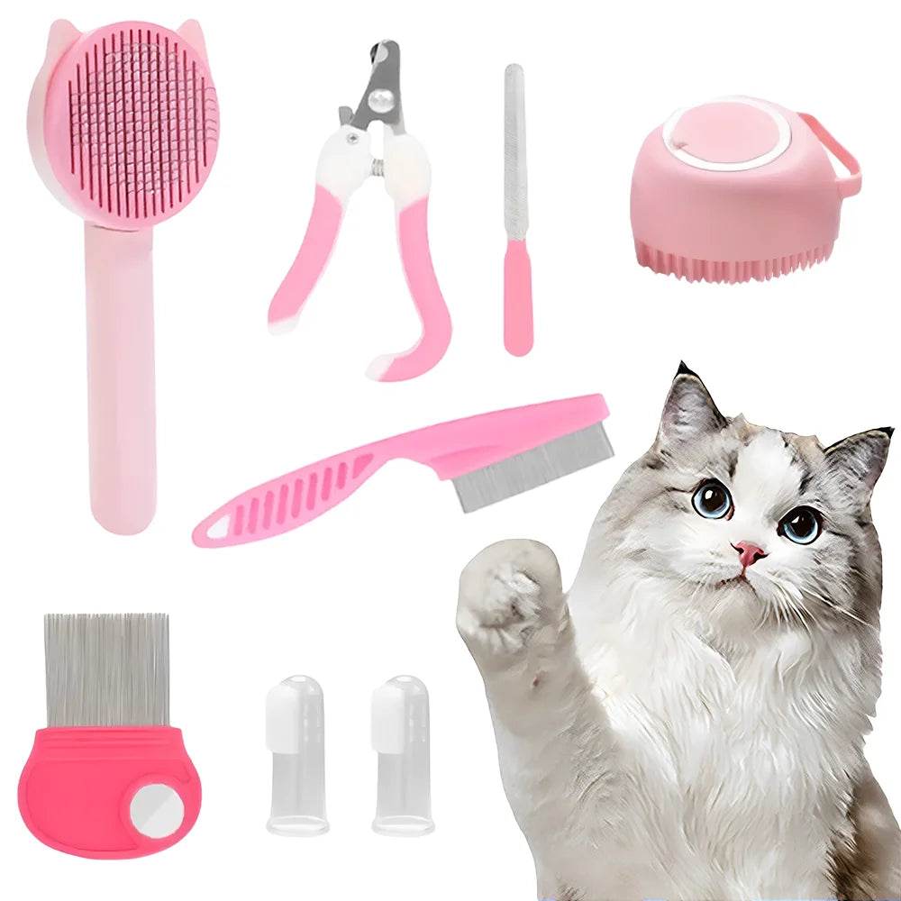8Pcs Pet Grooming Kit - SnaggIt