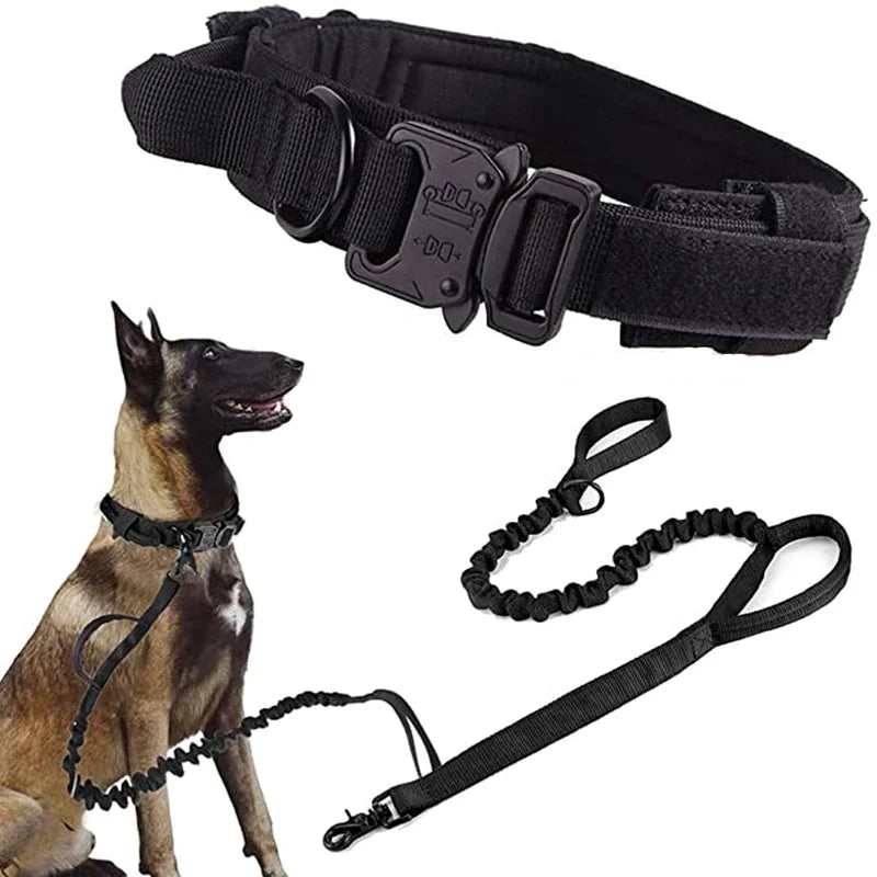 Tactical Dog Collar & Leash Set by Snagg A Leash