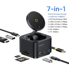 Magnetic Wireless Charger Qi2 15W for iPhone by Snagg A Charging Station