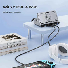 160W GaN 7-in-1 USB Charging Station | Wireless + 65W 45W PPS PD Fast Charger MacBook iPad iPhone Samsung