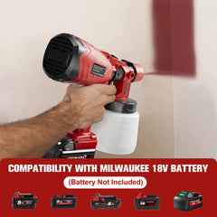 Cordless HVLP Paint Sprayer – Compatible with Milwaukee 18V Batteries