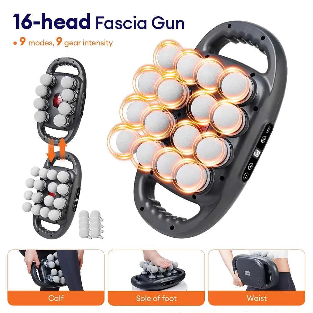 8/16 Heads Body High Frequency Vibration Massage Gun