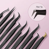 Professional Fiber Tip Eyelash Extension Tweezers – Precision High Volume Application Tool
