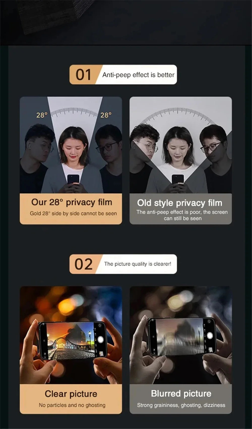 Anti Spy Tempered Glass Film Screen Protector for iPhone 17 / Series by Snagg A Screen Protector