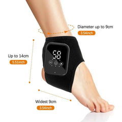 Electric Heated Ankle & Foot Massager Wrap – Cordless Vibration Therapy Support Brace