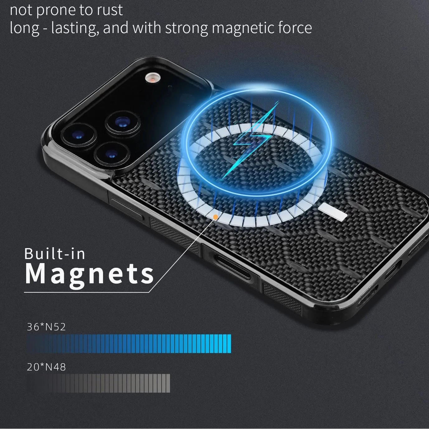 Magnetic Forged Carbon Fiber Honeycomb Case for iPhone Series by Snagg A Phone Case