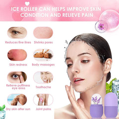 Silicone Ice Cube Facial Roller – Reusable Eye & Face Cooling
