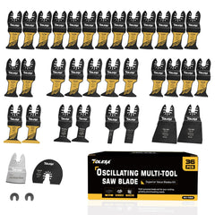 36PCS Multi Purpose Oscillating Saw Blades Kit – Titanium Japanese Teeth for Wood, Metal & Plastic