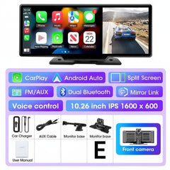 Dual Lens Car DVR with Wireless CarPlay by Snagg A Car DVR