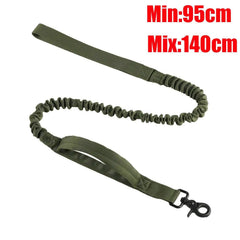 Bungee Dog Leash with Car Seatbelt Clip – Reflective Shock-Absorbing No-Pull Tactical Lead for Large Dogs