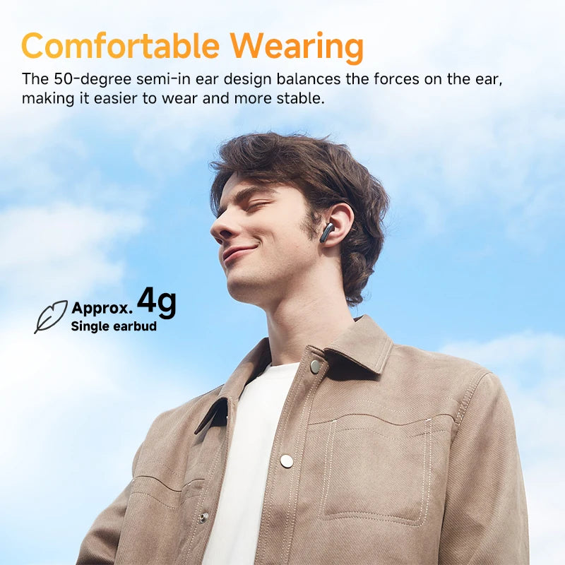 Wireless ANC Earbuds | Bluetooth 5.3 In-Ear Headphones with 6 Mic & Hi-Res Audio (34H Playtime) by Snagg An EarBud