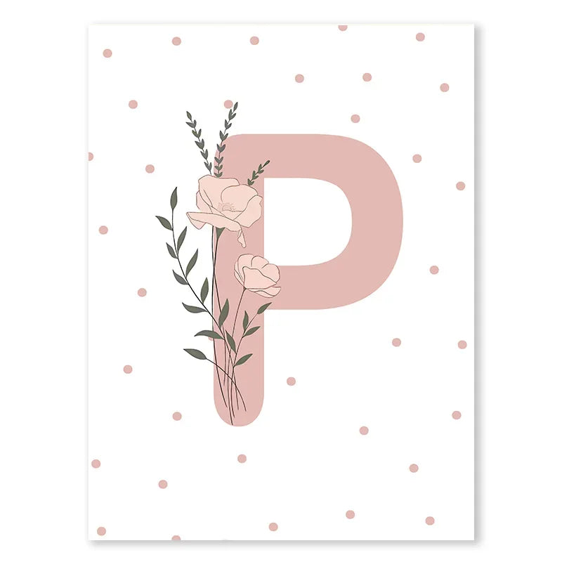 Pink Butterfly And Letters Wall Art by Snagg A Print