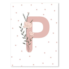 Pink Butterfly And Letters Wall Art by Snagg A Print