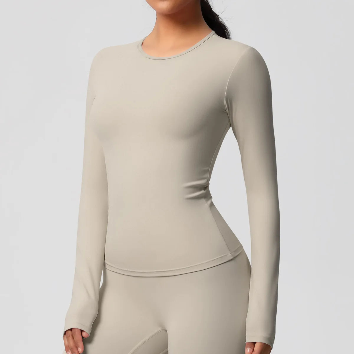 Women's Long Sleeve Yoga Shirt | Push-Up Gym Workout Top Dry-Fit Breathable High Elastic Sports