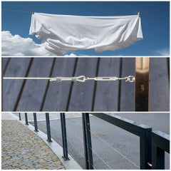 PVC Transparent Stainless Steel Wire Rope 10–25M | 2mm Cable for Clothesline Guardrail Safety Rope