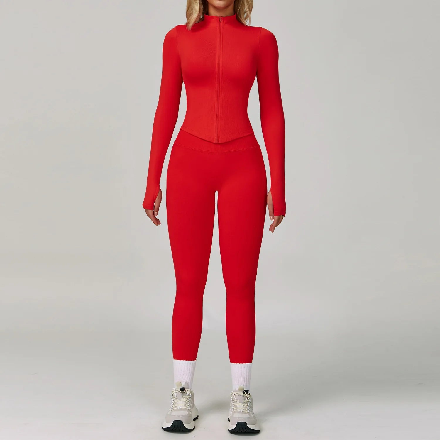 Women's 2/3-Piece Seamless Yoga Set | Gym Workout Suit Fitness Bra Crop Top Long Sleeve Leggings