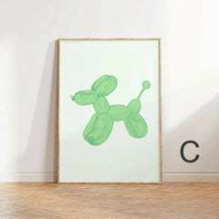 Modern Preppy Balloon Dog Canvas Print by Snagg A Print
