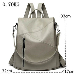 Anti-Theft Vintage Leather Backpack - SnaggIt