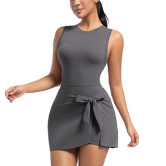 Women's Sports Skirt Dress | Tennis Golf Yoga Gym Running Workout Fitness One-Piece Athletic Dress