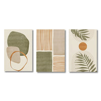 Set of 3 Abstract Tropical Canvas Prints by Snagg A Print