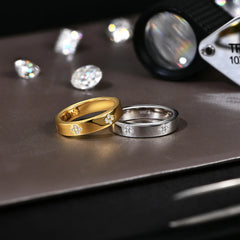 Moissanite Wedding Band by Snagg A Ring