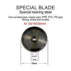 Roller-type large-diameter pipe cutter for PVC pipe – image 7