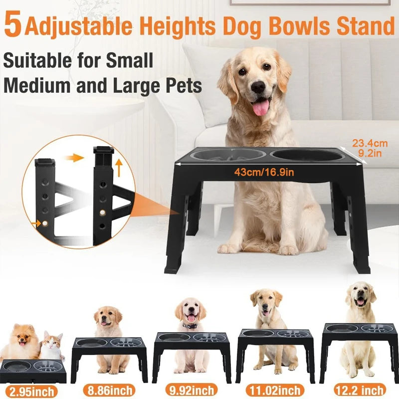 Elevated Dog Feeder with Adjustable Raised Stand by Snagg A Feeder