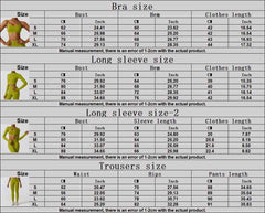 Women's 2/3-Piece Yoga Suit | Fitness Bra Crop Top Long Sleeve Gym Legging Athletic Sportswear