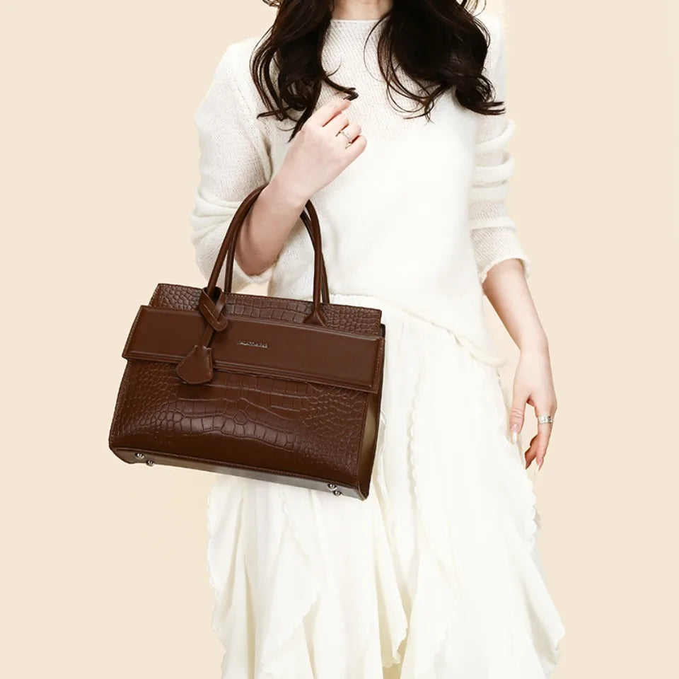 PU Leather Shoulder Tote by Snagg It Purses