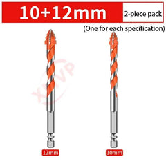 Four Edge Serrated Eccentric Drill Bit Set & High Hardness Multi Material Dry Drilling Bits