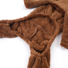 Winter Double Fleece High Collar Dog Coat