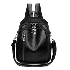 Soft PU Leather Multifunctional School Backpack