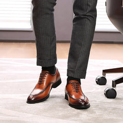 Elegant Genuine Leather Men’s Dress Shoes by Snagg A Shoes