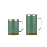Premium Insulated Coffee Mug Wood Grain Base Office by Snagg A Cup