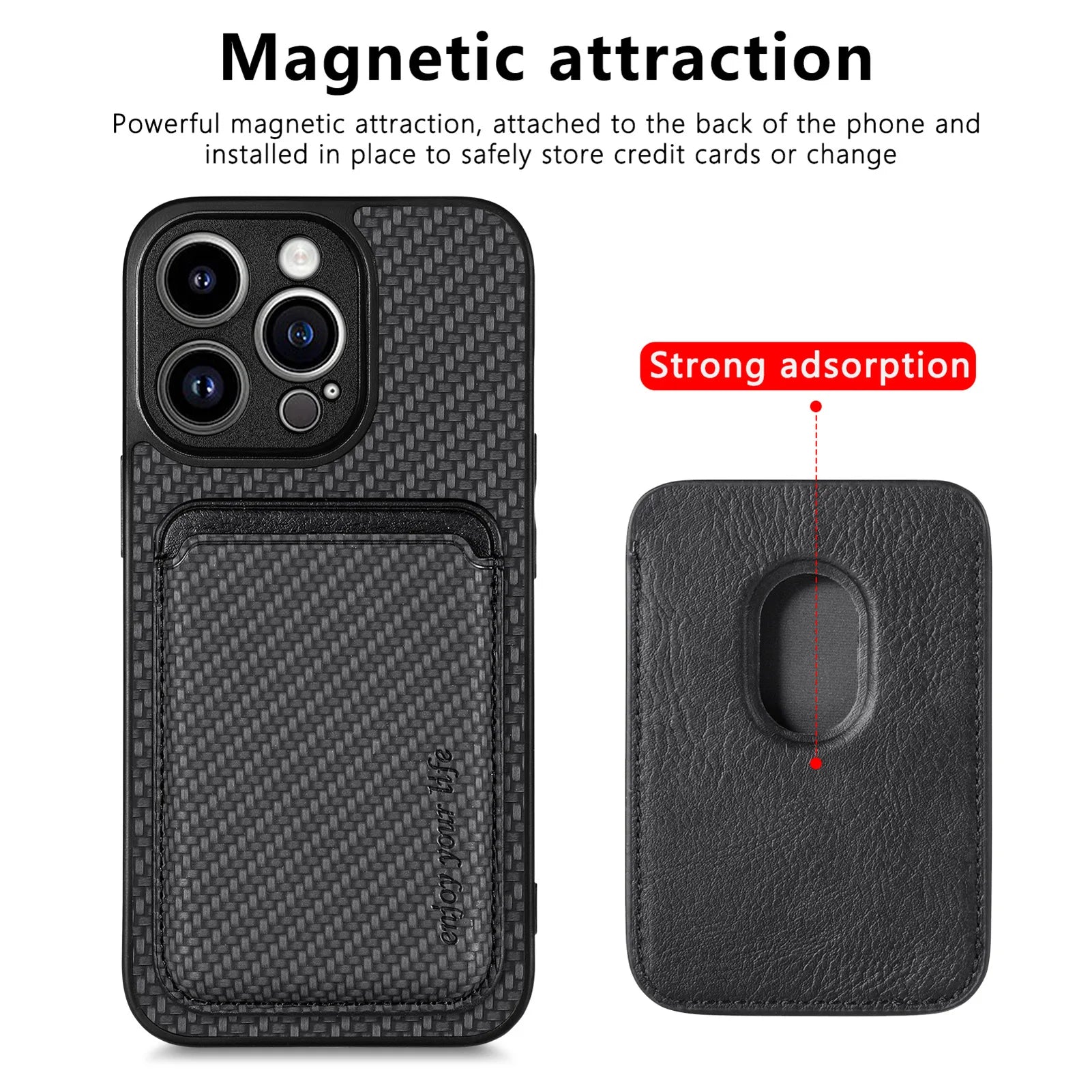 Carbon Fiber Style PU Leather MagSafe Case for iPhone 17 Air / Series (LM2) by Snagg A Phone Case