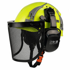 Forestry safety helmet kit with mesh face shield and earmuffs – image 16