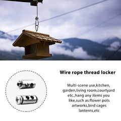 Steel Wire Rope Clamps 1–3mm Double Hole | Suspension Cable Clip Screw Adjustment Telescopic Lock 10pcs