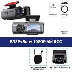 4K UHD Dual Dash Cam | Sony IMX415 Night Vision & Smart Connectivity