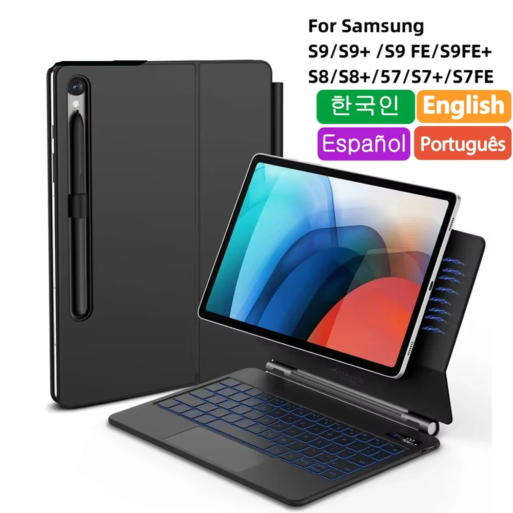 Magic Keyboard For Samsung Galaxy Tab S7 Plus S8 S9 + FE 11 12.4 inch by Snagg A Wireless Keyboard