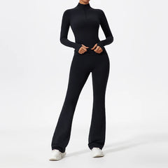 Women's Long Sleeve Workout Suit | Quick-Dry Gym Bra & Short Tracksuit Running Yoga Clothes Set
