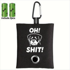 Funny "OH SH*T" Pet Waste Bag Holder | Durable Oxford Fabric Leash Dispenser